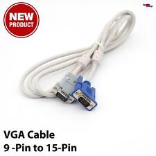 VGA SVGA CABLE 9-15 MALE KABEL 9-POL TO AUF 15-POL PIN 1.8 METER DISPLAY MONITOR comprar usado  Enviando para Brazil