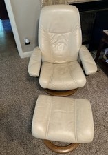 white leather sofa ottoman for sale  Clovis