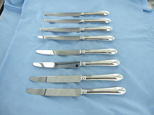 UM CONJUNTO VINTAGE DE OITO FACAS DE JANTAR INGLESAS ANTIGAS DE PRATA ESTERLINA SHEFFIELD 1993 comprar usado  Enviando para Brazil