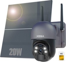 Używany, Kamera monitorująca Xega 3G / 4G LTE z kartą SIM zewnętrzna 20W panel słoneczny 20,000mAh na sprzedaż  Wysyłka do Poland