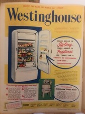 WESTINGHOUSE Geladeira CONTINENTAL Sopa MEIO SÉCULO 1953 Vintage Impressão Anúncio comprar usado  Enviando para Brazil