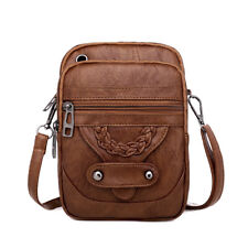 Bolsa tiracolo pequena para celular feminina bolsa de mão retrô de couro ecológico (marrom), usado comprar usado  Enviando para Brazil