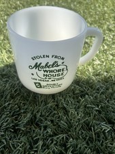 Caneca de café roubada da casa da prostituta de Mabel vidro leitoso Fire King vidro federal comprar usado  Enviando para Brazil