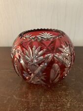 Vase rouge boule d'occasion  Baccarat