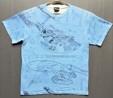 Camiseta masculina Star Trek estampa azul grande USS Enterprise nave espacial Jerzees G comprar usado  Enviando para Brazil