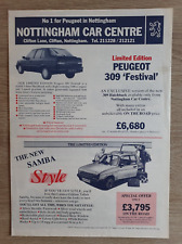 Peugeot range brochure for sale  BOURNE