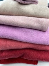 Usado, Lote de cortador de tecido 100% cashmere artesanato upcycle falha vermelho rosa 2 lb 3 oz comprar usado  Enviando para Brazil