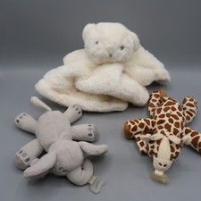 Lote de Pelúcia Amorosa Suporte para Chupeta Philips AVENT Soothie Giraffe & Elephant & Bear comprar usado  Enviando para Brazil