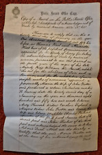 1852 antique document for sale  FORDINGBRIDGE