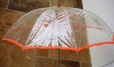 Guarda-chuva vintage retrô vinil transparente lembrança de laranjas da Flórida feito em Hong Kong comprar usado  Enviando para Brazil