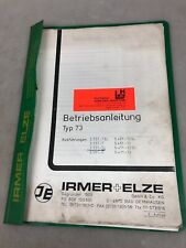 Irmer elze betriebsanleitung gebraucht kaufen  Twistringen