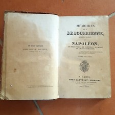 Bourrienne mémoires napoléon d'occasion  Lyon I