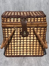 Vintage wicker picnic for sale  Plantsville