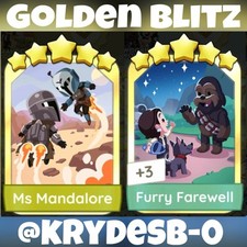 Ms Mandalore & Furry Farewell :- Adesivos Gold Blitz :- Adesivos Mono_Poly_Go ⚡️, usado comprar usado  Enviando para Brazil