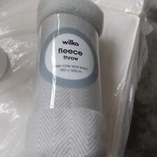 Wilko fleece throw for sale  NEWMILNS