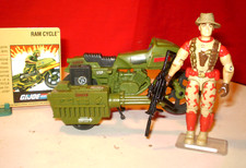 Usado, 1982 GI JOE RAM MOTOCICLETA DE FOGO RÁPIDO 100% COMPLETA + DRIVER 1993 DUKE E CARTÕES * comprar usado  Enviando para Brazil