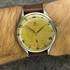 RELÓGIO SUÍÇO GRANDE OMEGA JUMBO REF 2505-14 VENTO MANUAL CAL 265 38MM S AÇO Ca 50S comprar usado  Enviando para Brazil