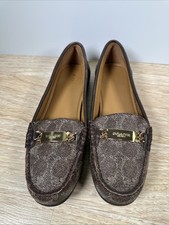 Usado, COACH LOAFER FLAT SHOE Feminino 6B FIVELA TOM DOURADO MARROM OLIVA Dinheiro Antigo comprar usado  Enviando para Brazil