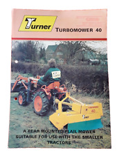 Turner turbomower brochure for sale  LONDON