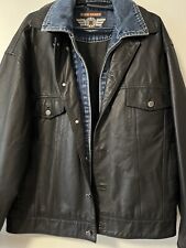 Herren lederjacke jeanseinsatz gebraucht kaufen  Attendorn