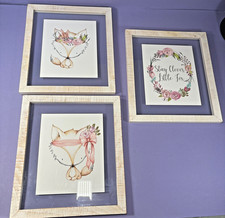 Conjunto de 3 impressões de arte impressas para quarto de bebê menina inteligente arco flor raposa, molduras personalizadas comprar usado Conjunto de 3 impressões de arte impressas para quarto de bebê menina inteligente arco flor raposa, molduras personalizadas comprar usado  Enviando para Brazil