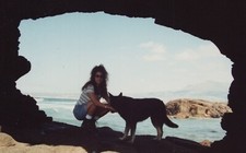 Woman dog silhouetted for sale  Mission