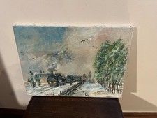 steam train oil painting for sale  BRISTOL
