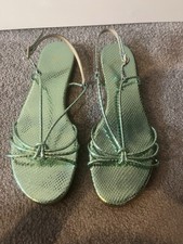 Green sandals flat for sale  EDINBURGH