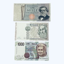 1969 1982 1990 3 x ITÁLIA 1000 LIRAS ITALIANAS (LIRA) ANTIGAS PRÉ - NOTAS DE EURO comprar usado  Enviando para Brazil