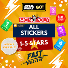Monopoly_Sticker_Go ⭐️ TODOS OS ADESIVOS 1-5 ESTRELAS ⚡️ Star Wars ⭐️ ENTREGA RÁPIDA comprar usado  Enviando para Brazil