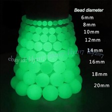 Pulseira elástica de contas redondas de pedra preciosa fluorita verde luminosa noturna 7,5 pol. 8-20 mm comprar usado  Enviando para Brazil
