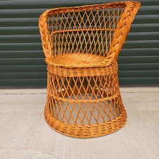 Vintage woven wicker for sale  ROYSTON