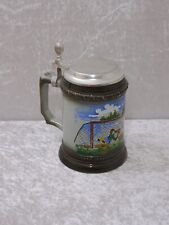 EANY38 - Jarra De Cerveza De Cerámica Con Tapa De Estaño - Fútbol - Vintage comprar usado  Enviando para Brazil