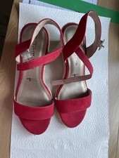 Rote sandalette keilabsatz gebraucht kaufen  Hille