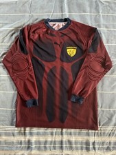Camiseta de goleiro Puma Adirondack Bobcats futebol marrom manga longa almofadas de cotovelo comprar usado  Enviando para Brazil