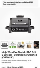 Ninja woodfire electric for sale  LIVERPOOL