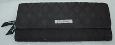 COLCHA DE PANO PRETO TECIDO VERA BRADLEY CARTEIRA MAGNÉTICA FECHAMENTO EM BOM ESTADO LER comprar usado  Enviando para Brazil