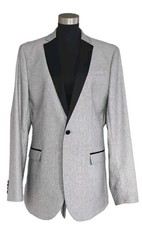 Blazer slim fit JF J.Ferrar jaqueta smoking noite 42R cinza preto namorado comprar usado  Enviando para Brazil