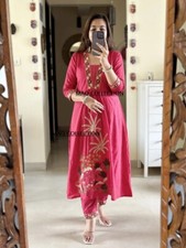 Calça Kurti bordada indiana com conjunto Dupatta para mulheres, Diwali Wear comprar usado  Enviando para Brazil