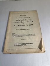 Mccormick deering instructions for sale  LINCOLN