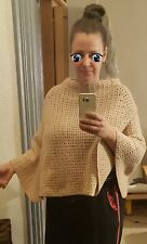 Poncho laine. crochet d'occasion  Orange