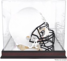 Usado, Alabama Crimson Tide base de mogno logotipo da equipe capacete vitrine com costas espelhadas comprar usado  Enviando para Brazil