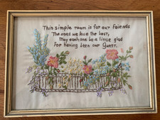 Vintage embroidery framed for sale  SOUTHAMPTON