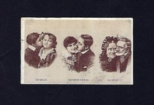 Cartão comercial vitoriano da década de 1880, leite condensado A&P, evolução de um casal, usado comprar usado  Enviando para Brazil