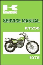 KAWASAKI Workshop Manual KT250 KT250-A Trials 1975 Manutenção e Reparo, usado comprar usado  Enviando para Brazil