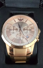 Relógio masculino Emporio Armani AR2452 clássico ouro rosa cronógrafo quartzo analógico comprar usado  Enviando para Brazil