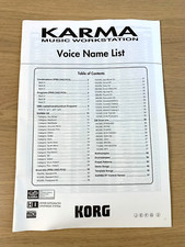Usado, Estação de trabalho KORG Karma sintetizador lista de nomes de voz guia manual #2 original comprar usado  Enviando para Brazil