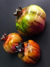 **"Decoração de romã colorida feita à mão - Peça de arte de resina de poliéster"**, usado comprar usado  Enviando para Brazil