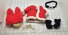 Roupas vintage feitas à mão para boneca de Papai Noel sem chapéu malha sem barba , usado comprar usado  Enviando para Brazil