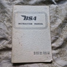Bsa instruction manual for sale  WESTON-SUPER-MARE